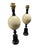 Vintage Exotic Wood and Ostrich Egg Lamps from Maison Jansen, 1950s, Set of 2, in Good conditions. Designed 1950 to 1959 I...