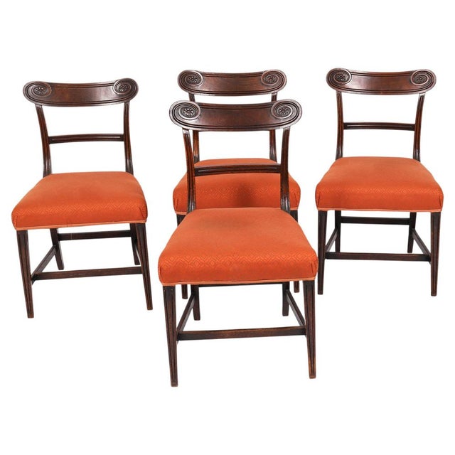 Antique English Regency Mahogany Dining Chairs, 1820, Set of 4 For Sale - Image 14 of 14
