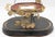 A romantic globe de mariée featuring a gilt-metal floral and foliate frame with applied daisy motifs, symbolic leaves, and...