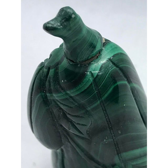 Emerald Vintage Malachite Gourd Shape Snuff Bottle For Sale - Image 8 of 12