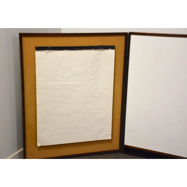 Mid Century Walnut Whiteboard For Sale - Image 10 of 12