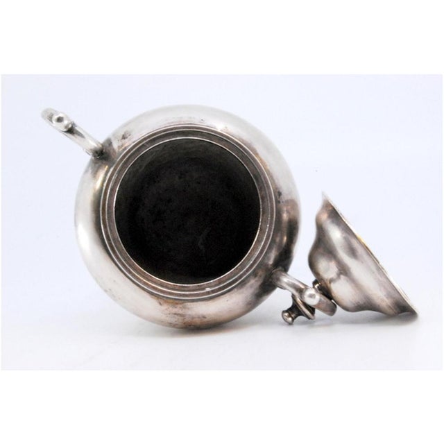 Silver Sugar Bowl with Handles and Applications For Sale - Image 9 of 10