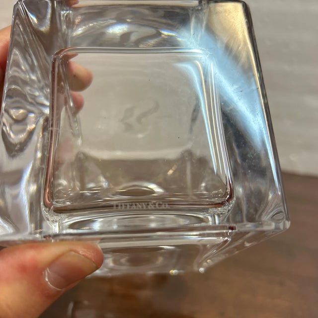 Traditional Tiffany & Co. Etched Crystal Decanter With Stopper Signed For Sale - Image 3 of 11