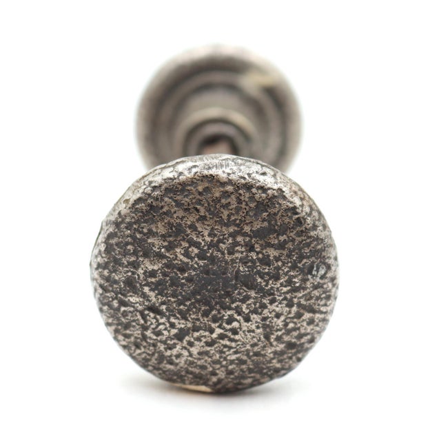 Metal Antique Arts & Crafts Cast Iron Passage Door Knob Set For Sale - Image 7 of 10
