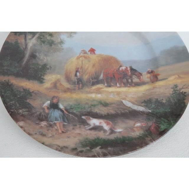 Limoges France Romance Porcelain Plate Pair of 2 Scenic Countryside Motif 4991b For Sale In Miami - Image 6 of 10