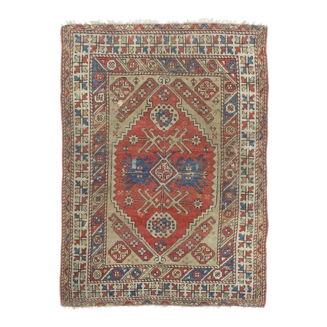 Fine Antique Turkish Konia Rug 3’7" X 5’0" For Sale