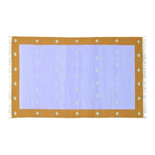 Kolkata Rug, 8' x 10', Persimmon, Seaglass and Lavender For Sale
