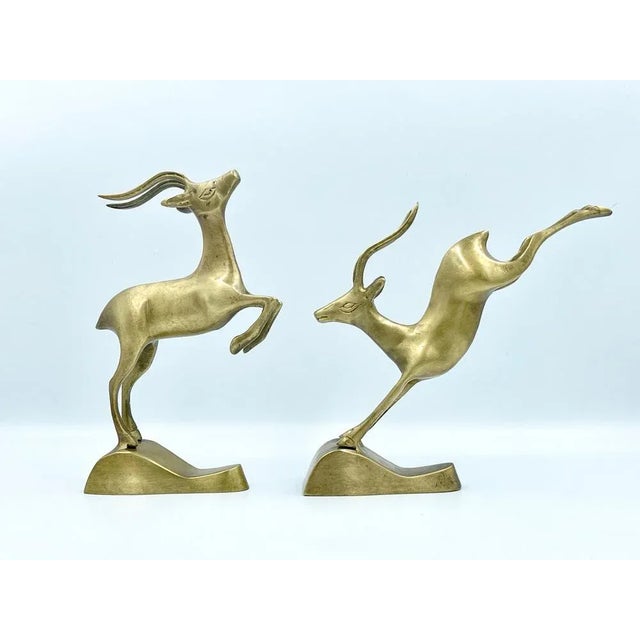Brass Gezelles, 1970s, Set of 2 For Sale - Image 3 of 7