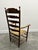 Brown 19th Century Handcrafted and Carved Ladder Back Chair, 1840s For Sale - Image 8 of 12