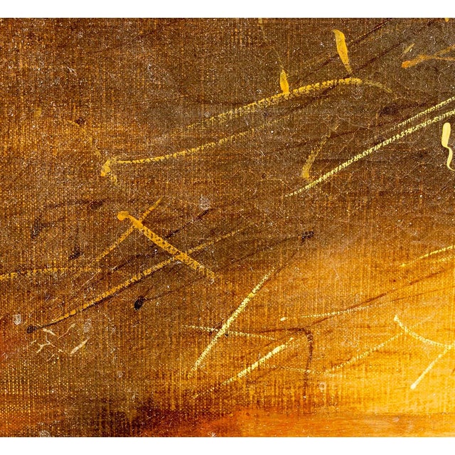 Textile Antique 19th-Century British Oil Painting, “Three Dogs” For Sale - Image 7 of 11