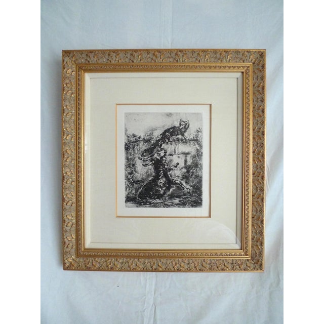 "The Fox and the Ram" Plate 124 From Les Fables De La Fontaine by Marc Chagall, Framed For Sale - Image 11 of 11