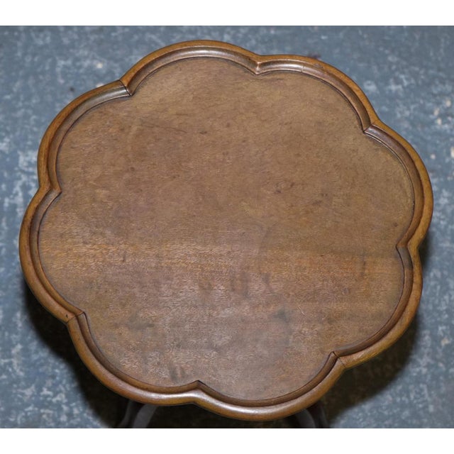 Walnut Pie Crust Wine Lamp End Side For Sale - Image 10 of 14