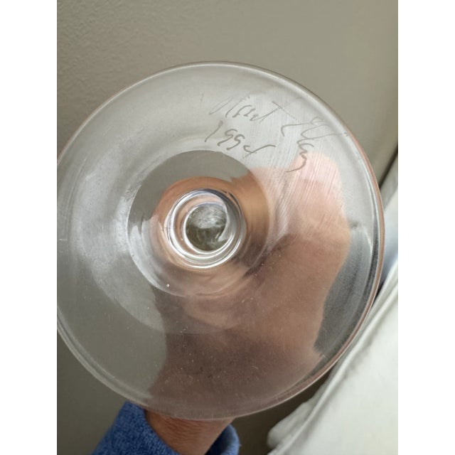 VIntage and Rare Union Street Glass. Gold Wine Manhattan 9.5" H X 2.5" For Sale - Image 4 of 5