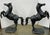 Metal Pair of Prancing Metal Horse Statues Sculptures For Sale - Image 7 of 7