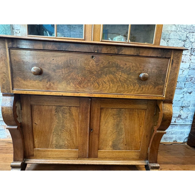 Empire Late 1800's Walnut Butler's Secretary Desk For Sale - Image 15 of 16