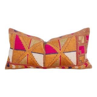 Canarino Silk Phulkari Pillow For Sale