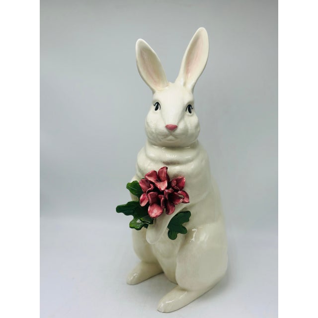 Large Vintage Ceramic Rabbit For Sale In Charleston - Image 6 of 8