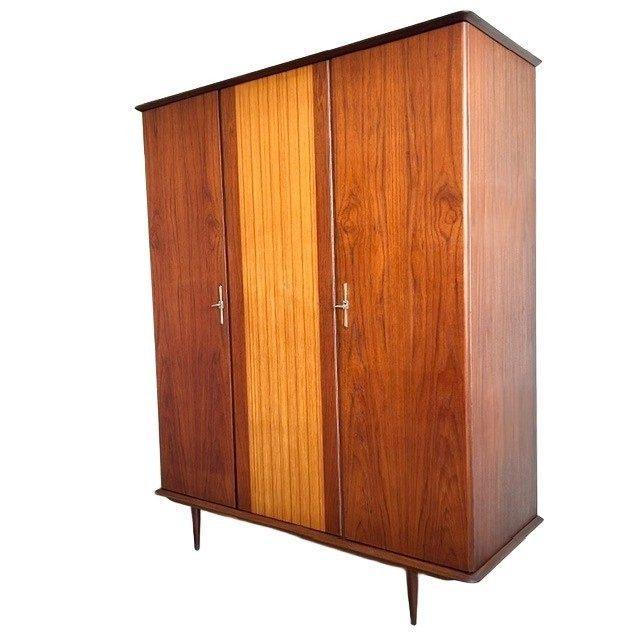Mid-Century Danish Duotone Wardrobe, 1960s For Sale - Image 5 of 12