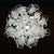 1970s Mid-Century Modern Venini Italian Murano Glass "Calla Lily" Chandelier in Frosted White For Sale - Image 6 of 7
