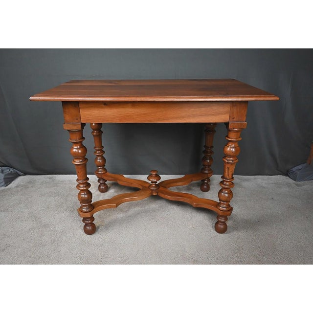 Late 19th Century Louis Philippe Flat Walnut Desk For Sale - Image 17 of 18