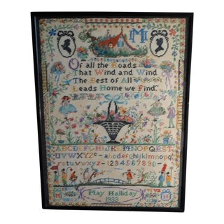 Early 20th Century May Halliday's Sampler For Sale