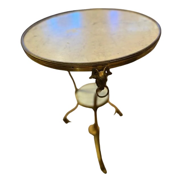 18th Century Louis XVI Ormolu and Marble Gueridon Table For Sale