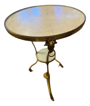 18th Century Louis XVI Ormolu and Marble Gueridon Table
