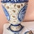 1980s Beautiful huge Maitland Smith blue and white scenic urn with lid and brass acorn finial // sepia flowers // hand-painted // Made in Thailand For Sale In Kansas City - Image 6 of 10