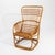 Rattan and Woven Cane Armchair, 1960s For Sale - Image 6 of 15