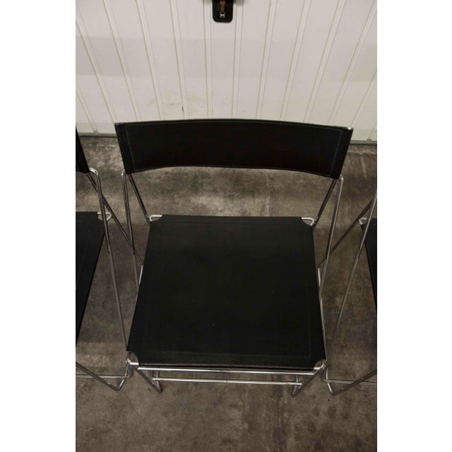 Minimalist X Line Chairs by Niels Jørgen Haugesen for Hybodan, 1970s, Set of 3 For Sale - Image 15 of 18