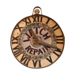 Antique Watch Repair Sign For Sale
