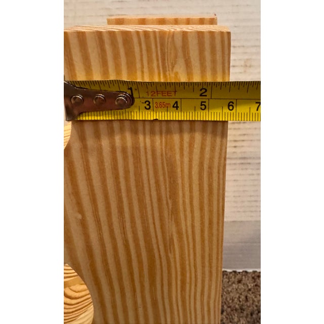 Ecru Pair of Decorative Unfinished Wood Corbel Brackets; Modern Colonial Style. Nib For Sale - Image 8 of 12