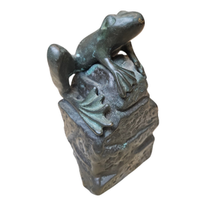 1970s Frog on Rock