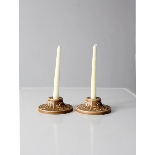 Antique Rookwood Pottery Candlestick Holders Pair For Sale - Image 11 of 12