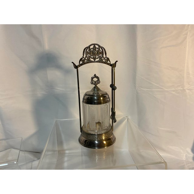 Silver 19th Century Victorian Silver 889 Pickle Castor Jar With Tongs For Sale - Image 8 of 8