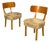 Axel Einar Hjorth, Rare Birka Chairs, Birch, Honey Sheepskin, Sweden, 1930s For Sale