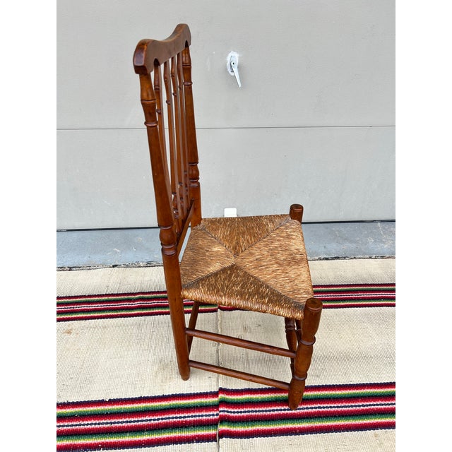 A Antique Country Bannister Back Side Chair, New England, Circa 1750’s For Sale - Image 9 of 12