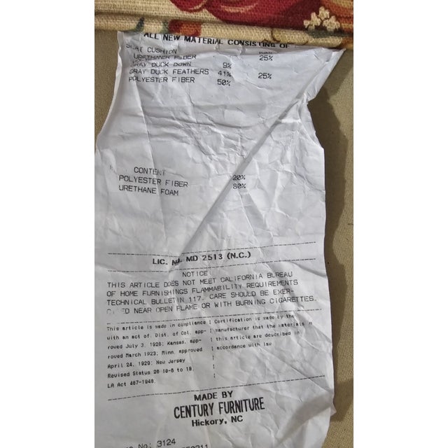 Late 20th Century Pair of Century Furniture Louis XV Style Arm Chairs With Chintz Fabric & Down For Sale - Image 10 of 10