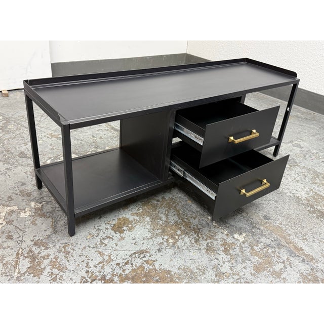 2010s Industrial Metal Entry Bench For Sale - Image 5 of 12