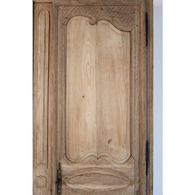 19th Century French Provincial Bleached Oak Wardrobe For Sale - Image 14 of 18
