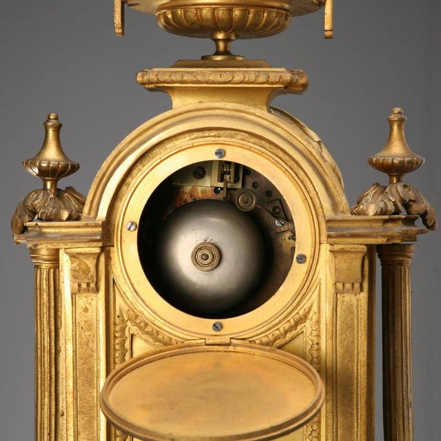 Gilded Bronze and Cloisonné Enamel Table Clock For Sale - Image 12 of 13