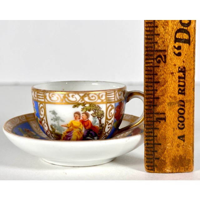 Helena Wolfsohn Dresden Miniature Cup & Saucer With Augustus Rex Mark c.1879-83 For Sale - Image 13 of 15