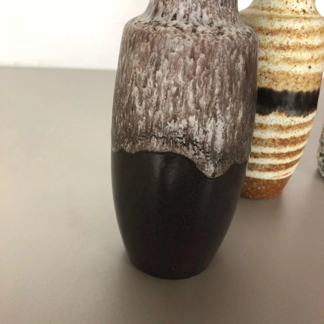 Vintage Multicolor Fat Lava Pottery Vases by Scheurich, Germany, Set of 4 For Sale - Image 12 of 18