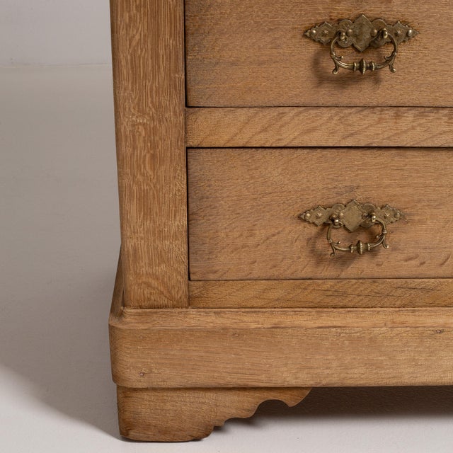 19th Century 19th Century Oak Chest Of Drawers With Marble Top For Sale - Image 5 of 17