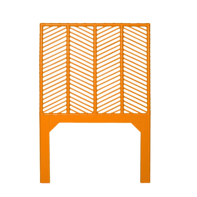 Not Yet Made - Made To Order Liam Platform Bed Twin - Orange For Sale - Image 5 of 12