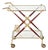 Brass and Burgundy Lacquered Wood Bar Cart by Cesare Lacca, Italy, 1950s For Sale