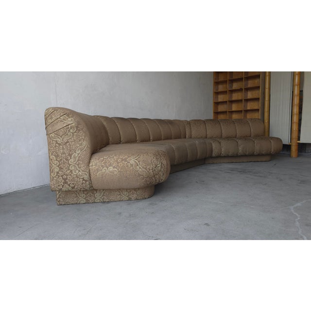 A. Rudin Monumental 1980s 3 Piece Sofa by Steve Chase For Sale - Image 4 of 8