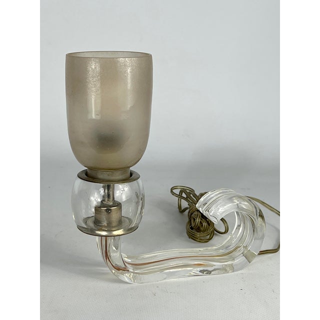 Mid-Century Modern Art Deco Murano Glass Table Lamp from Barovier, Italy, 1930s For Sale - Image 3 of 6
