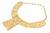 This early vintage fabulous gold plated collar necklace is by Kenneth Jay Lane and in the style of Egyptian Etruscan and a...