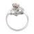Vintage Emerald Diamond 18k White Gold Treble Clef Ring, Size 4.75 For Sale In Los Angeles - Image 6 of 6